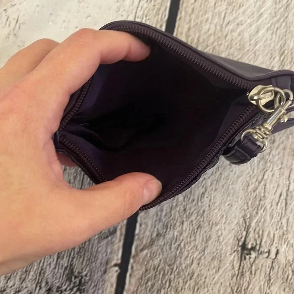 Express purple small wristlet bag